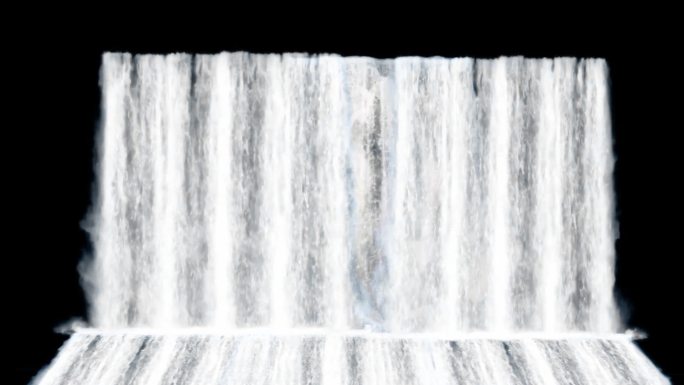 瀑布流水，透明通道视频素材