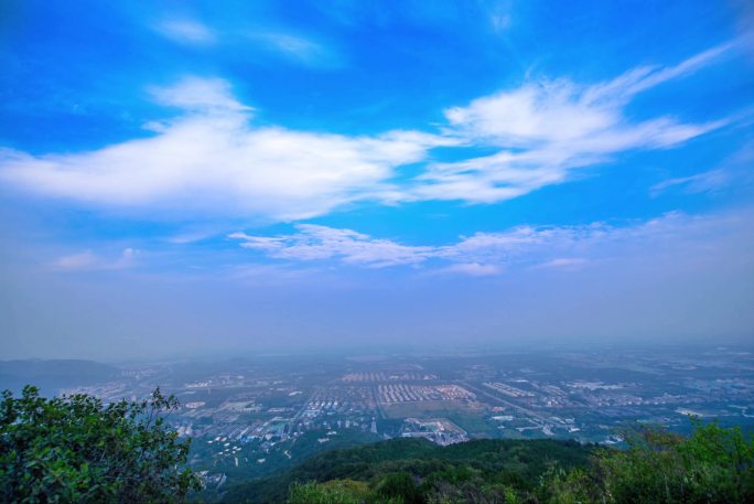 鸟瞰北京城市流云城市延时俯瞰