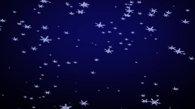 冬天圣诞节唯美蓝色背景雪花飘落舞台背景
