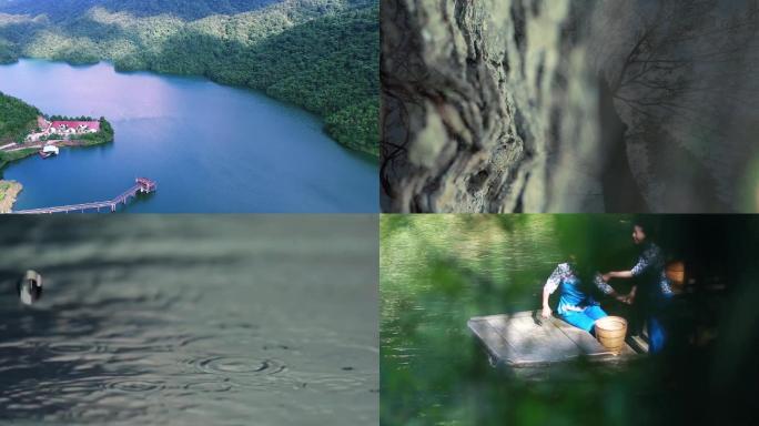 浏阳河航拍和大围山航拍自然风光