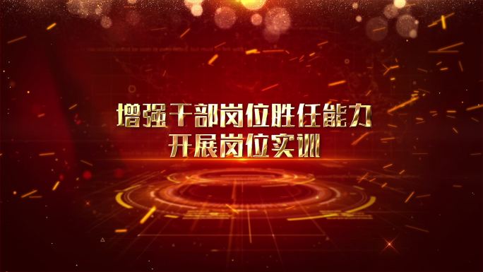 税务局通用绚丽红色粒子光晕金色文字小标题