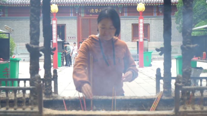 4K寺庙-寺院-烧香拜佛-祈福祈愿