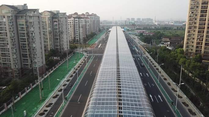 4K原素材-上海虹梅南路高架桥