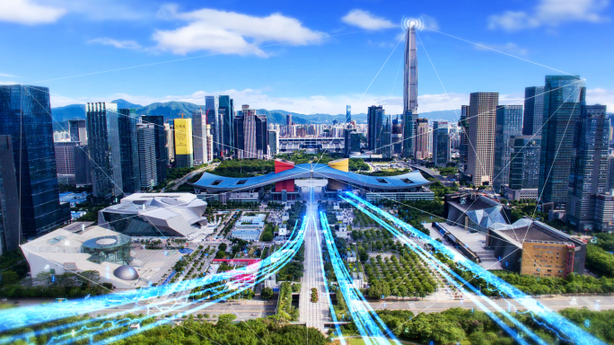 原创2K科技城市光线展示深圳