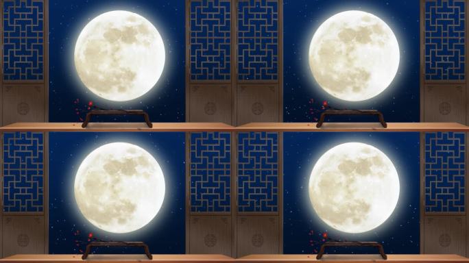 中国风月亮LED背景