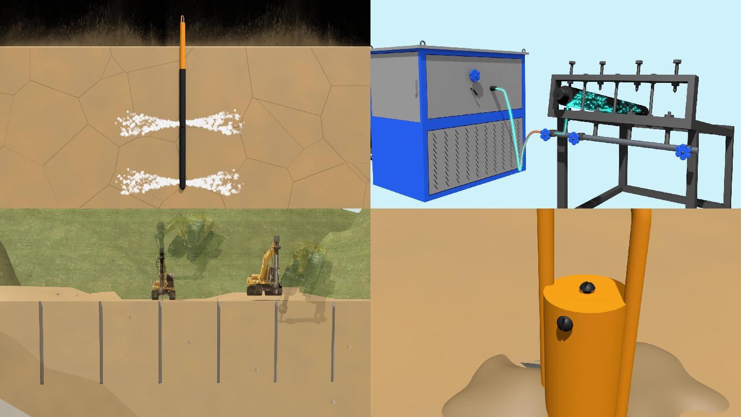 二氧化碳爆破技术三维动画视频