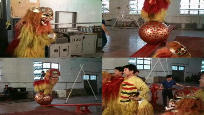 北京杂技团舞狮子训练7