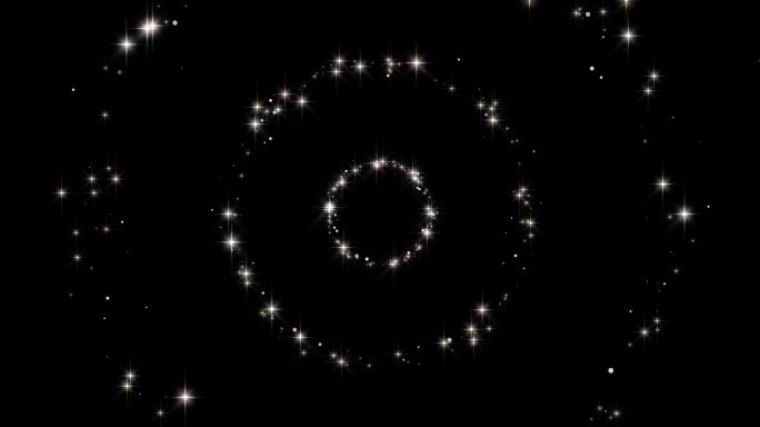 金色光圈粒子星光投影（可做循环）