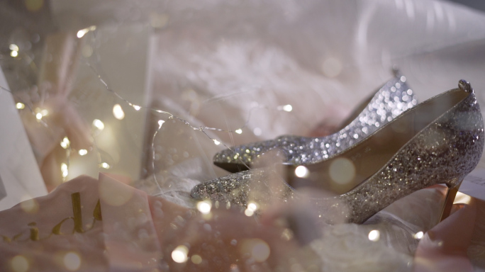 西式婚礼戒指 高跟鞋视频素材