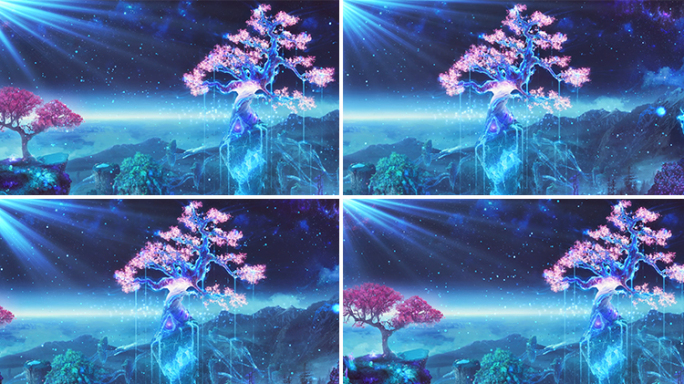 梦幻人间仙境森林童话世界led背景视频