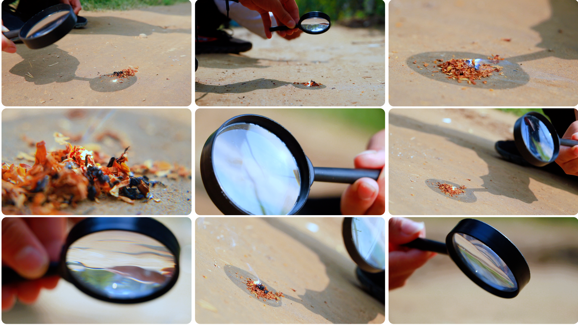 学生物理实验放大镜点火