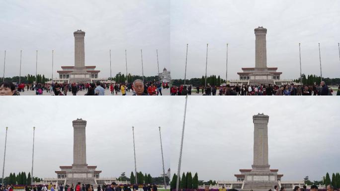 北京天安门人民英雄纪念碑大范围延时