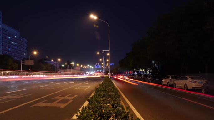 夜晚车流延时