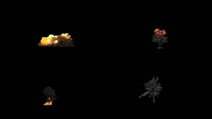 15款超级爆炸动画带通道特效元素素材视频