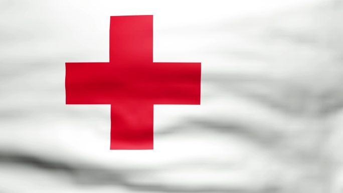 【4K视频】红十字会旗无限循环