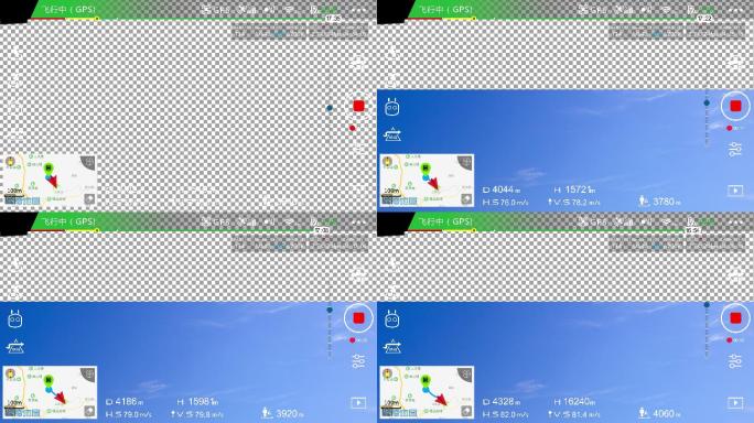 AE原创4K大疆飞行界面总合成工程