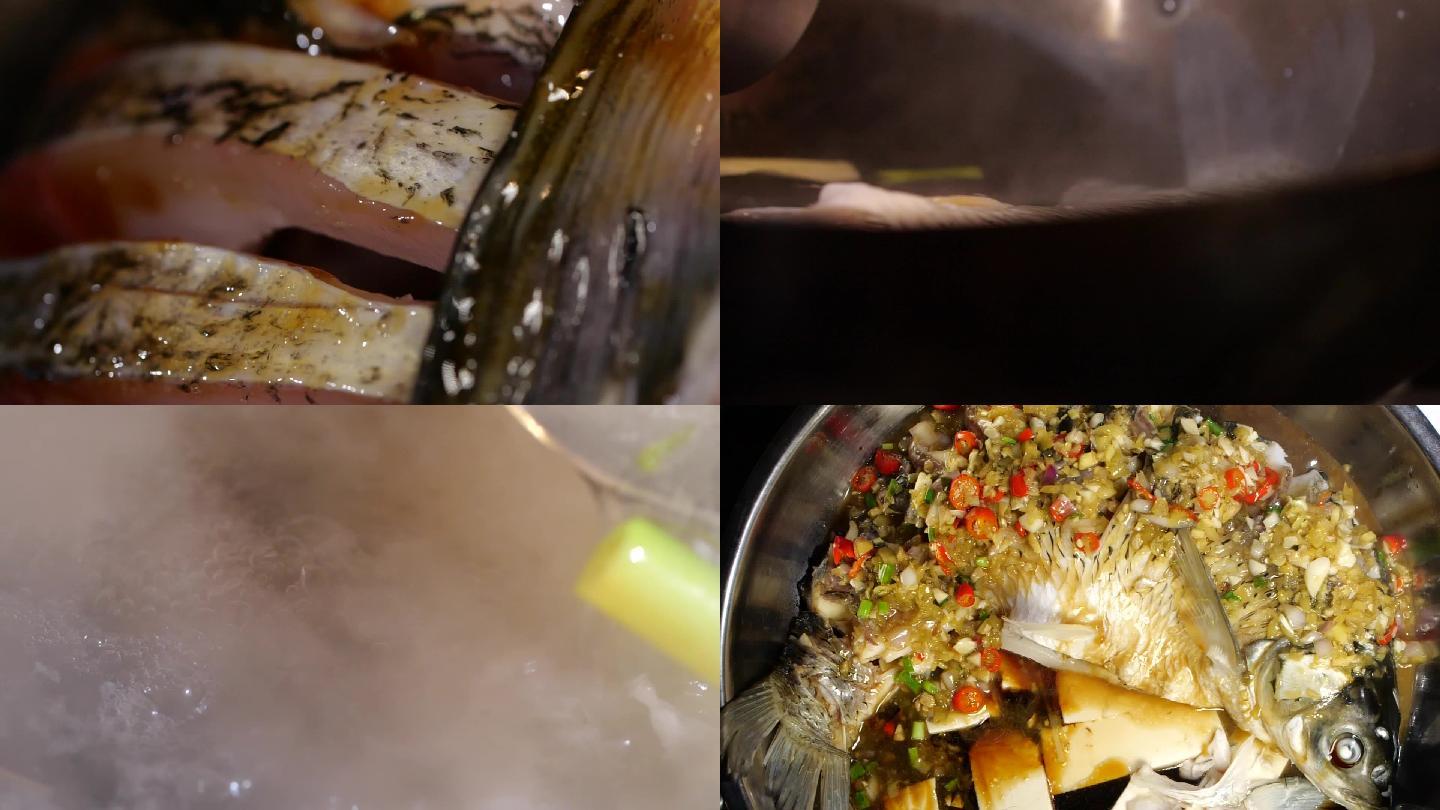 美食、剁椒鱼头、制作过程、后厨
