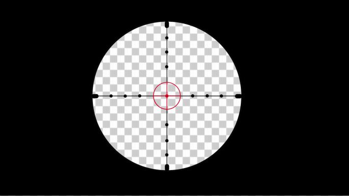 瞄准红心带通道狙击枪视野动画