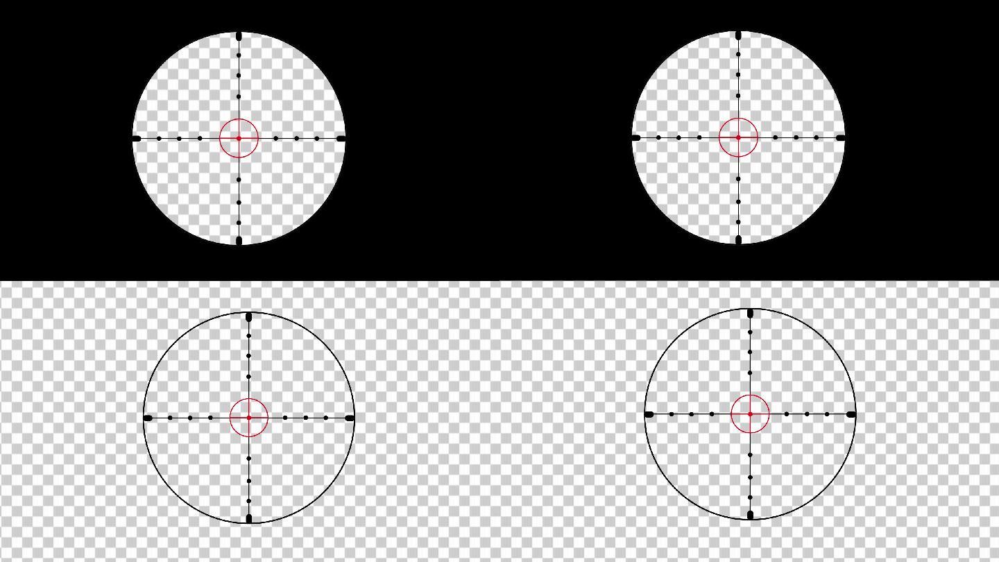 瞄准红心带通道狙击枪视野动画