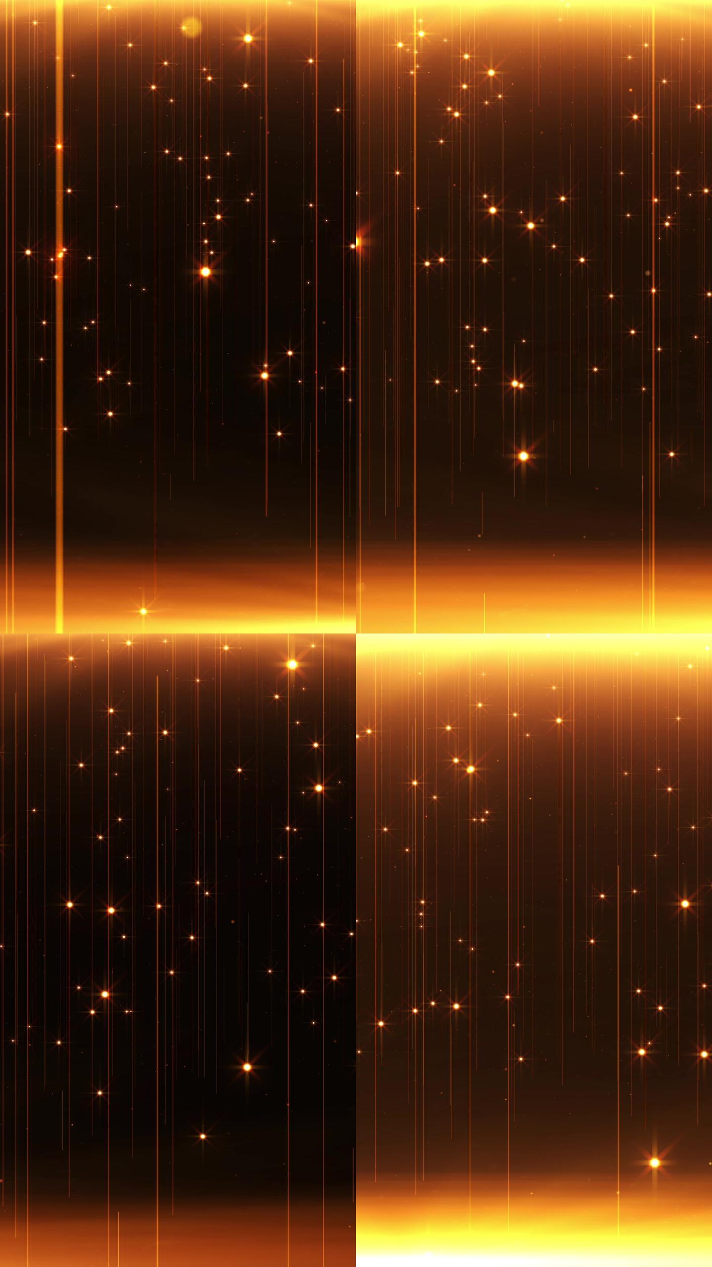 抖音幕布大屏幕投影金色粒子线条特效背景