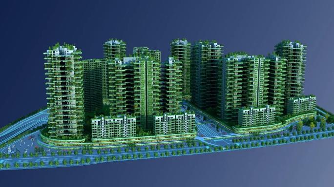 垂直绿化第四代住房（三维动画）