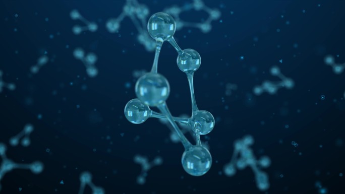 3d晶体分子结构视频素材