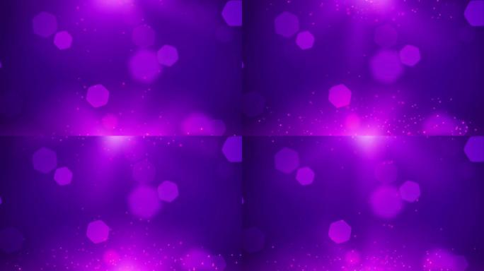 唯美紫色光斑粒子背景循环