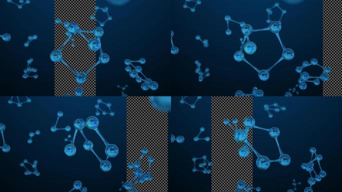 3d晶体分子结构视频素材