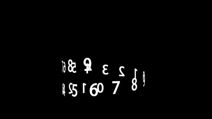 数字螺旋往上移动高清视频素材