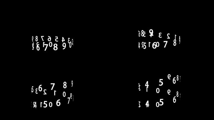 数字螺旋往上移动高清视频素材