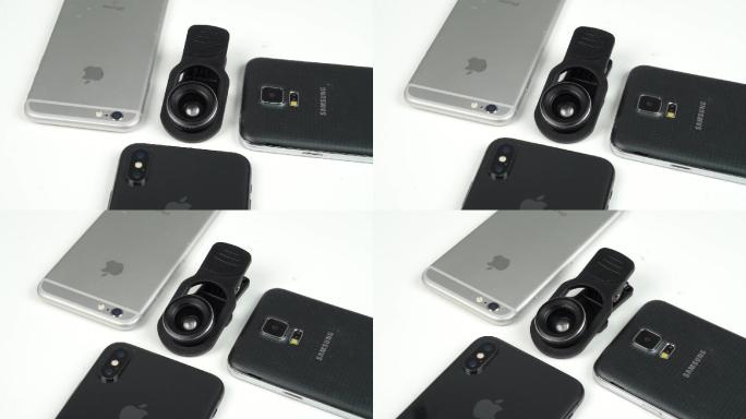 旋转展示手机背面苹果三星iPhone镜头