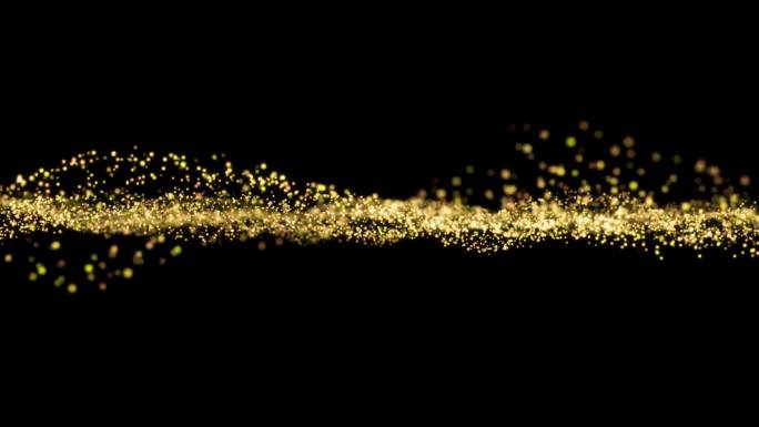 4K金色唯粒子光线（无缝循环带通道）