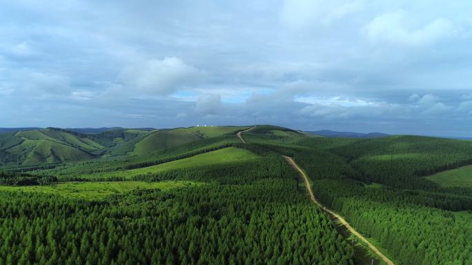 祖国风光塞罕坝月亮山4k