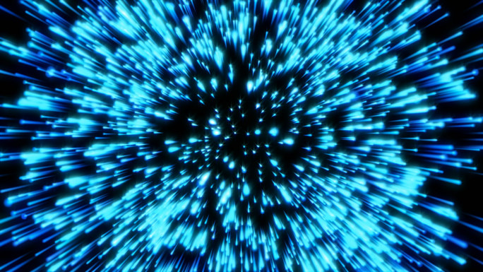 透明通道蓝色科技粒子爆炸视频素材