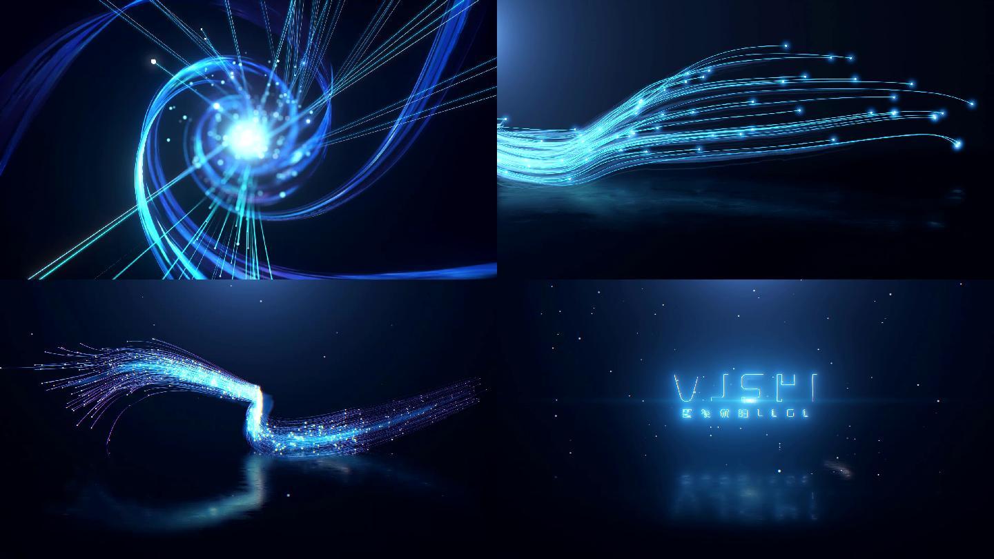 【原创】蓝色科技粒子logo演绎AE