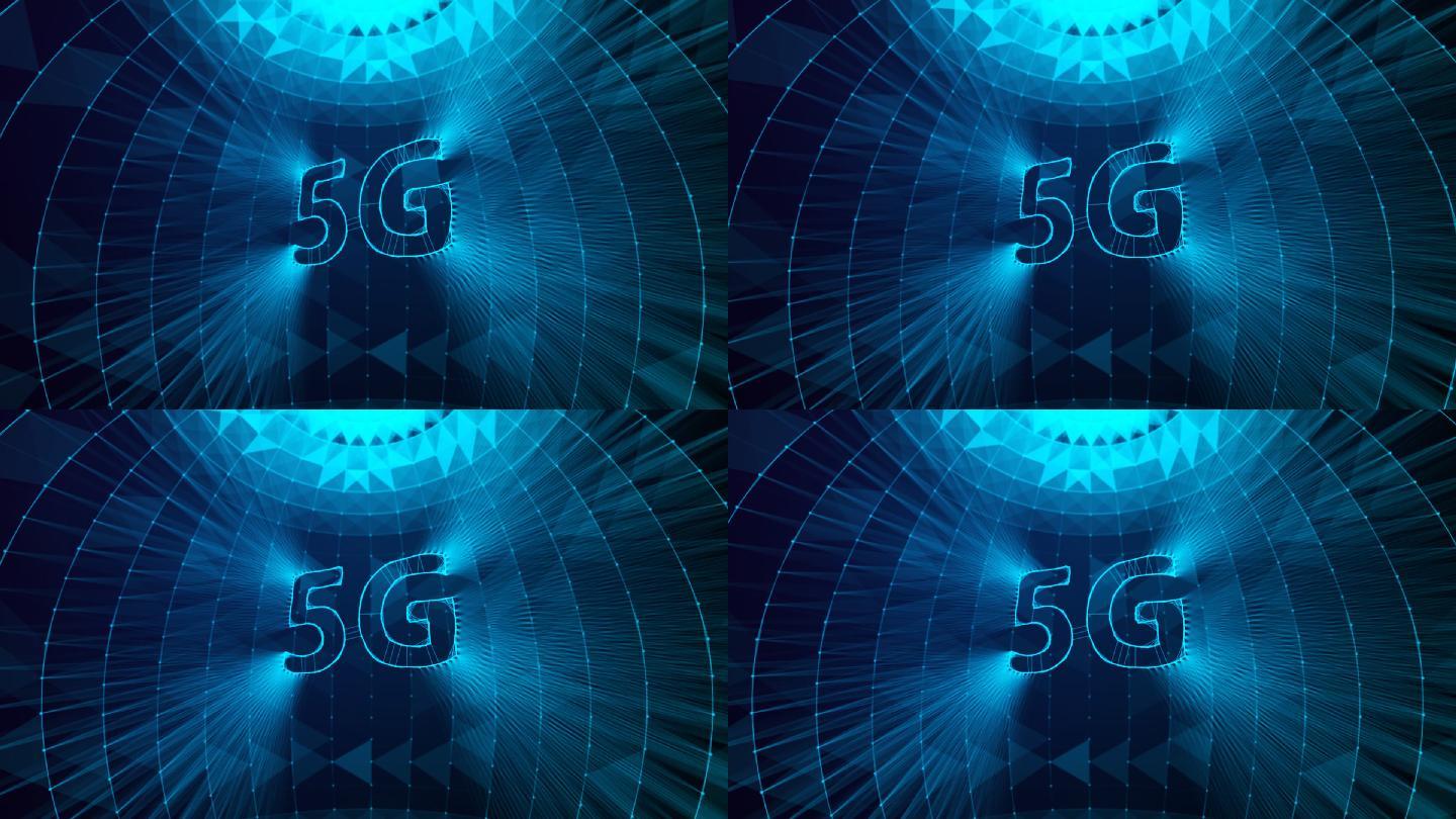 5G科技网络传输蓝色