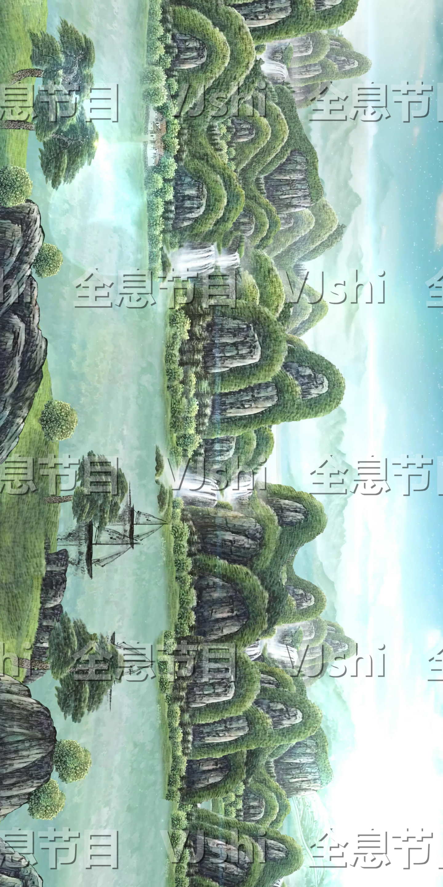 原创4K中国山水画动态视频