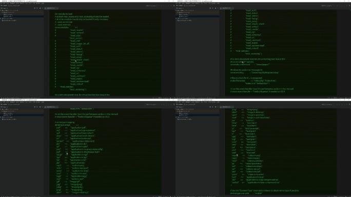 电脑屏幕代码编写视频素材