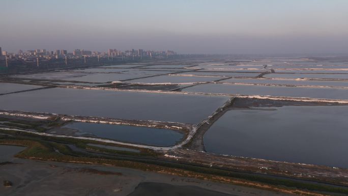 4K-原素材-运城市盐湖航拍