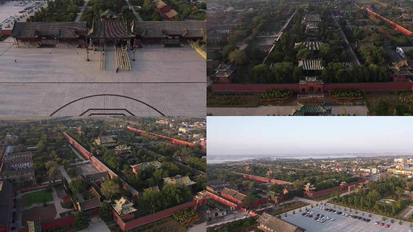 4k-原素材-解州关帝庙航拍