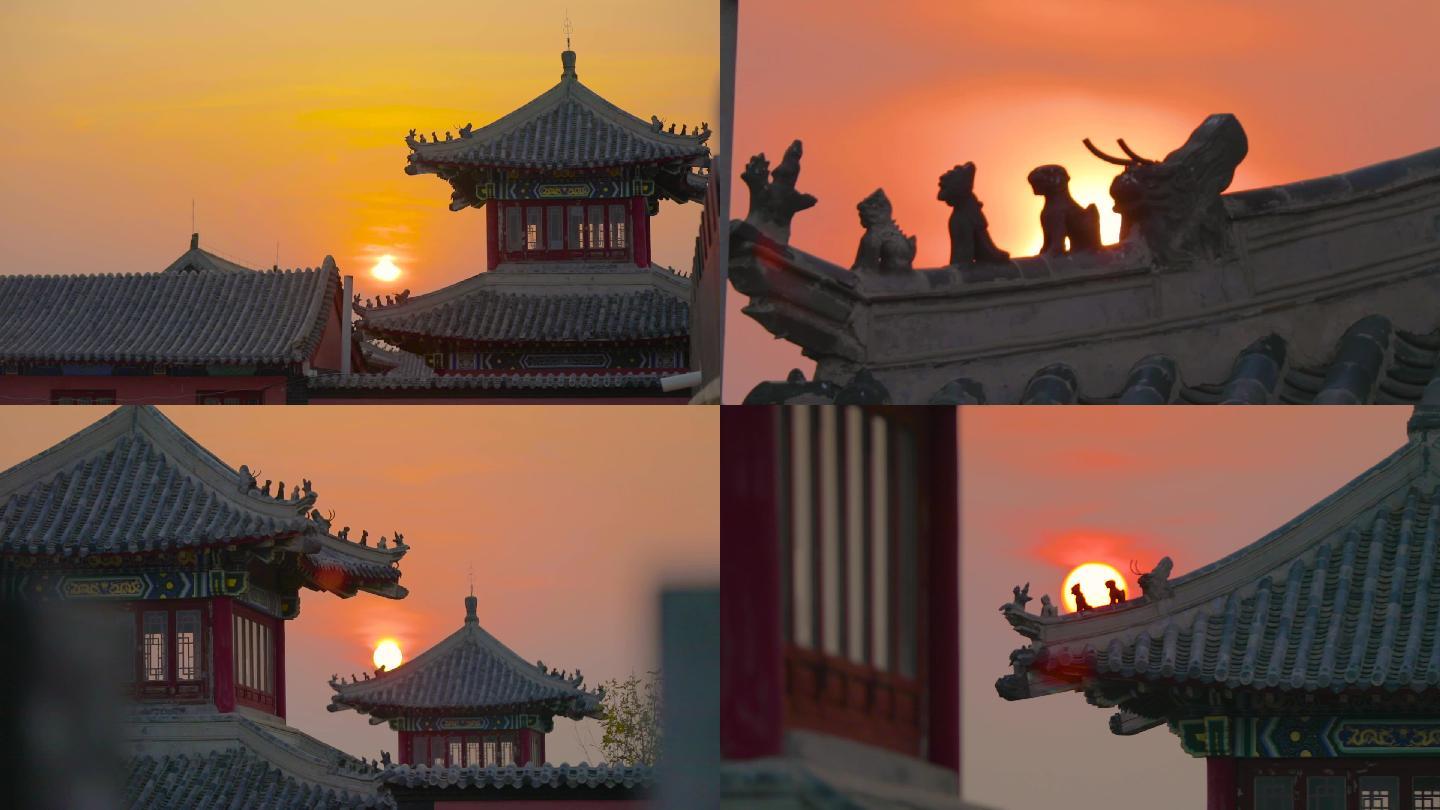 [有版权]中国古建筑日落日出
