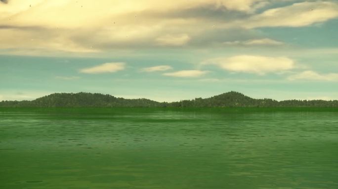 三维太湖蓝藻水藻污染