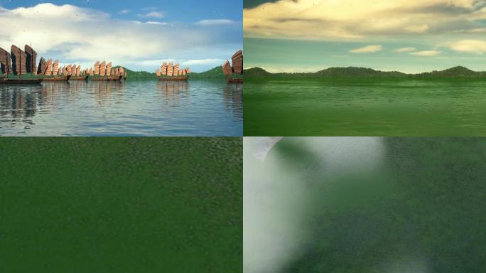 三维太湖蓝藻水藻污染