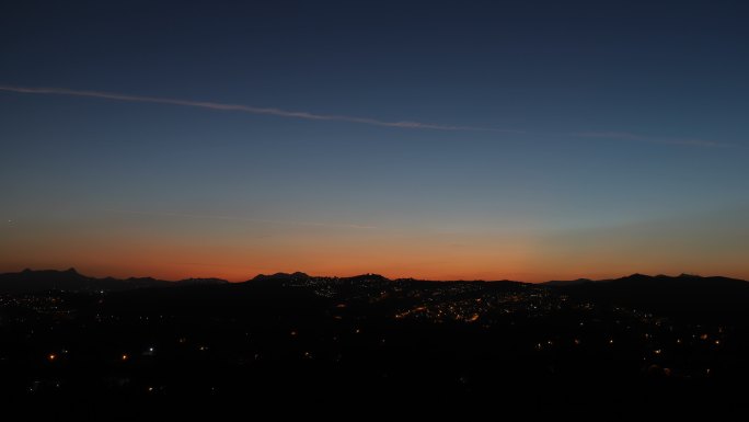 夕阳日落地平线延时摄影