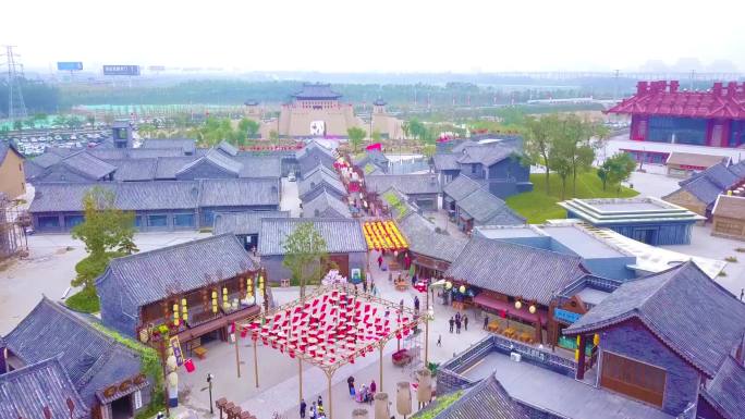中国驿美食文化小镇航拍