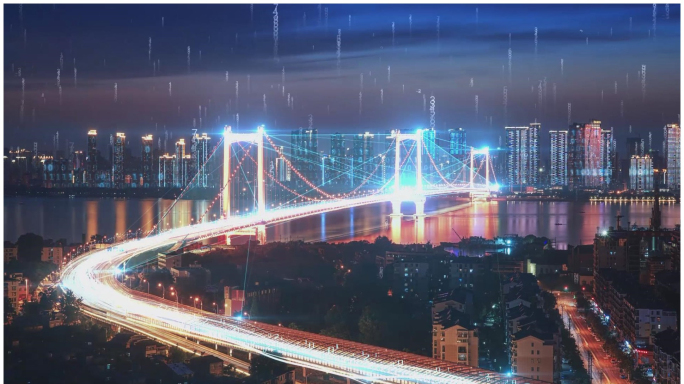 原创科技光线城市片头模板-武汉