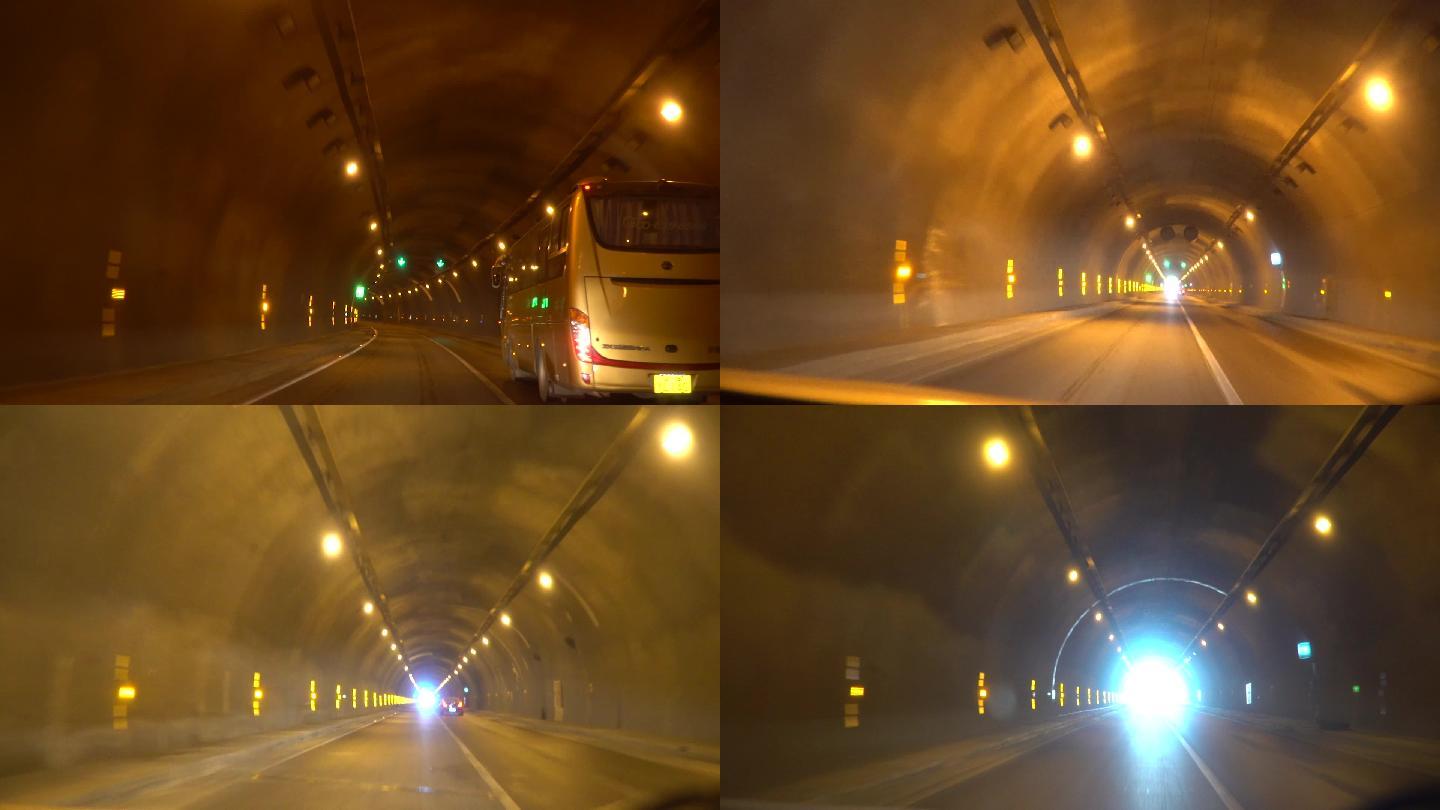 高清实拍汽车穿越隧道1080P