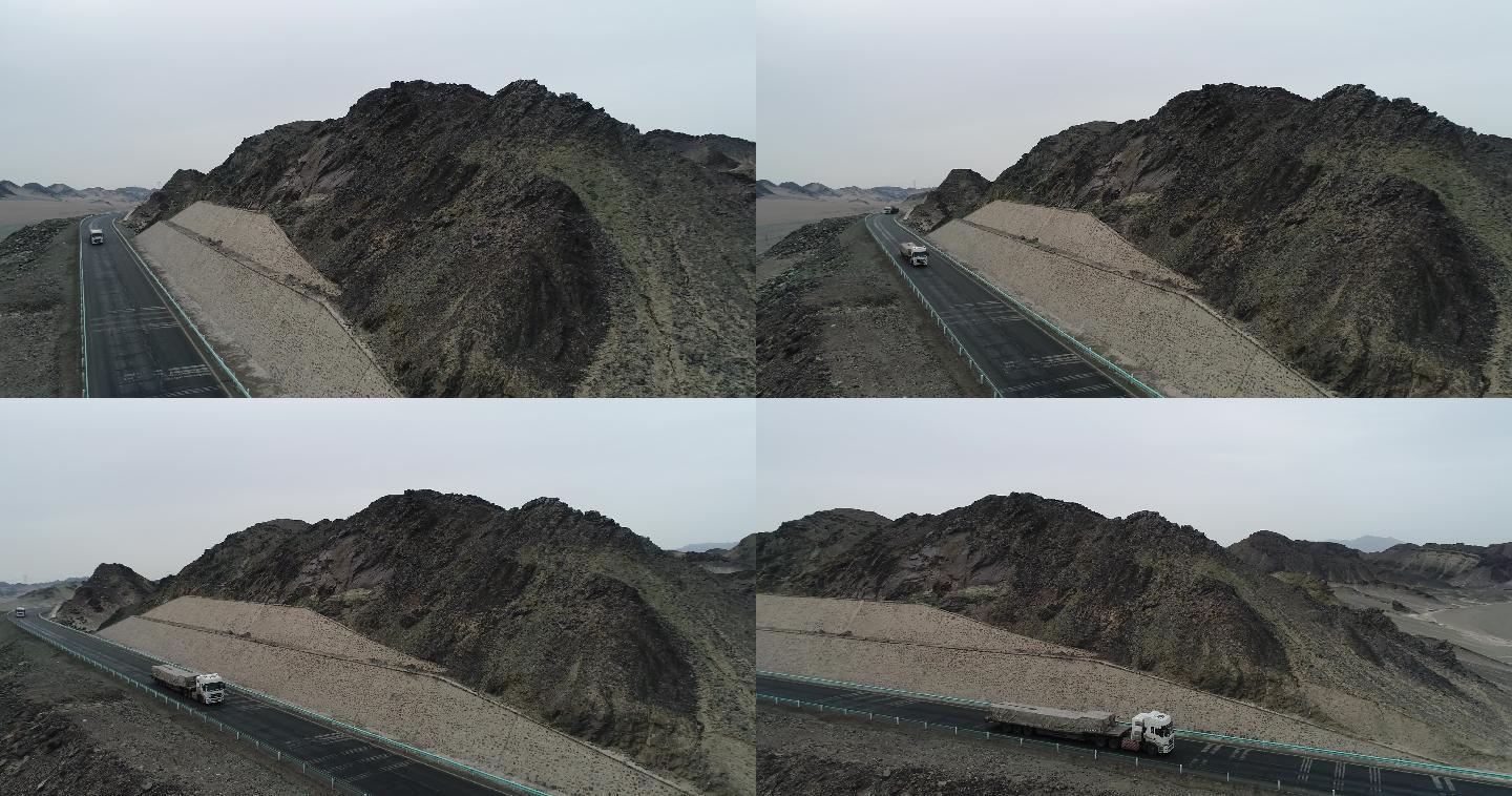4K原素材-翻越新疆天山的国道