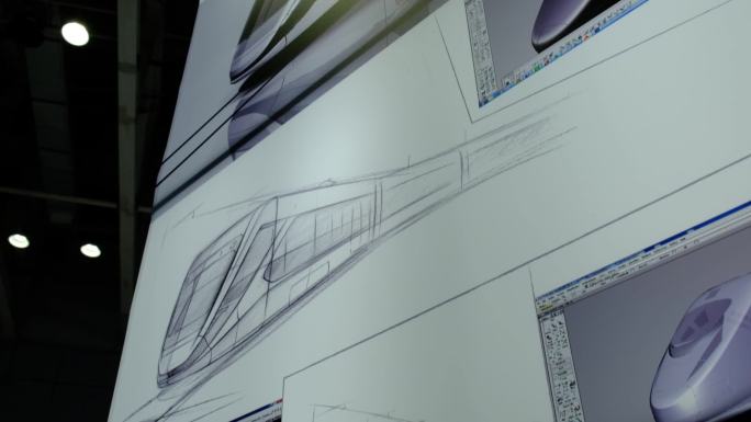 高科技高铁设计轨道交通设计动车设计
