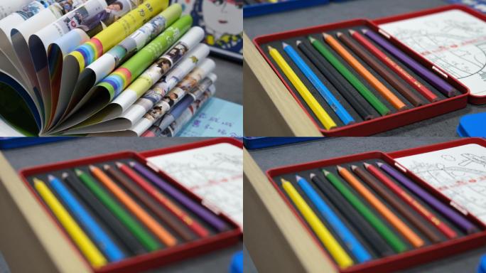 文具盒里的彩色铅笔盒图画书